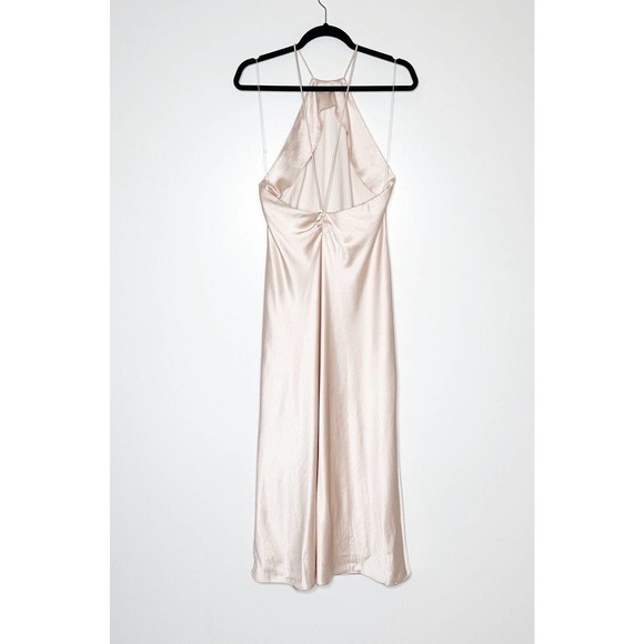 NWT Significant Other Vienna Satin Halter Gown Dress Women's Blush Size 10 - Picture 2 of 6
